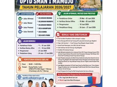 Informasi SPMB UPTD SMAN 1 Mamuju Tahun Pelajaran 2026/2027