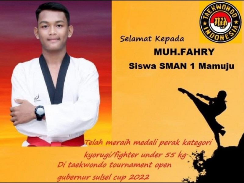 MUH. FAHRY SISWA SMAN 1 Mamuju Raih Mendali Perak